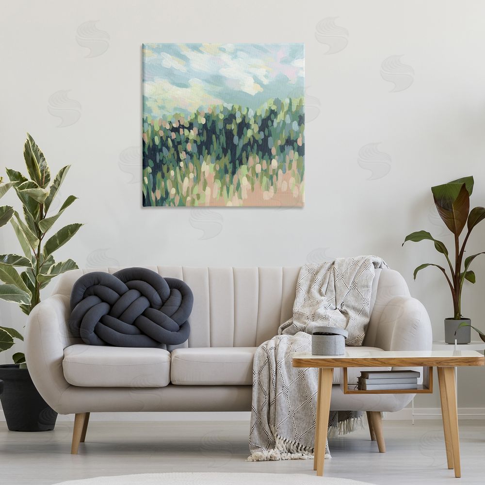 June Erica Vess Abstract Rural Plants Canvas Wall Art Print in Room