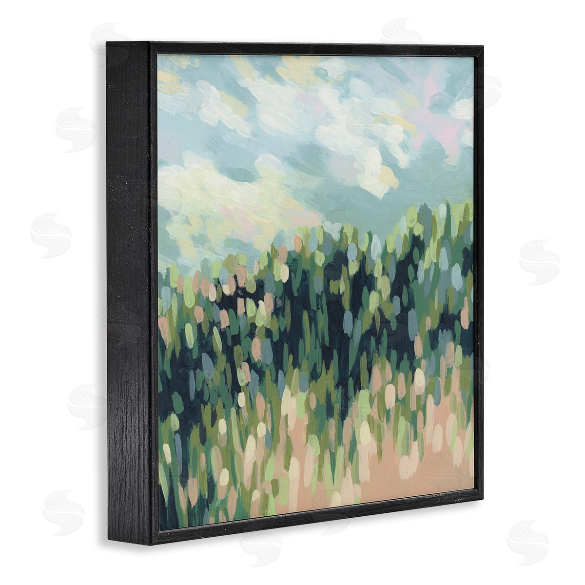 June Erica Vess Abstract Rural Plants Black Framed Giclee Wall Art Print