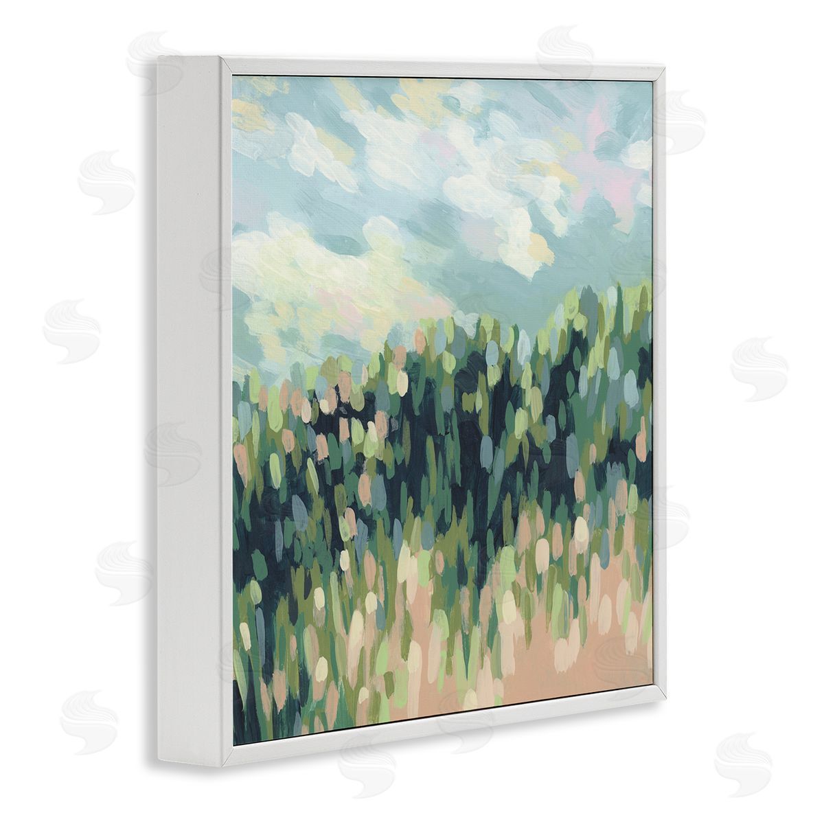 June Erica Vess Abstract Rural Plants White Framed Giclee Wall Art Print