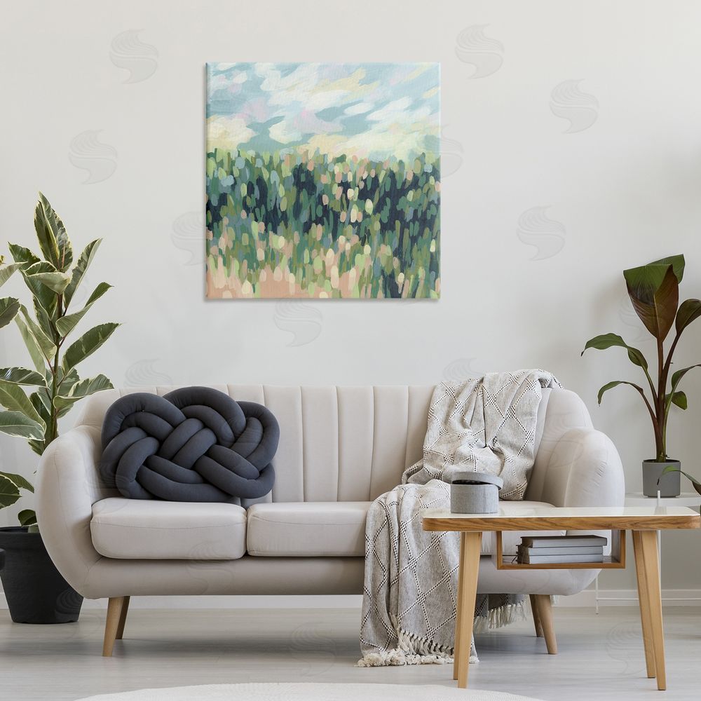 June Erica Vess Abstract Rural Meadow Canvas Wall Art Print in Room