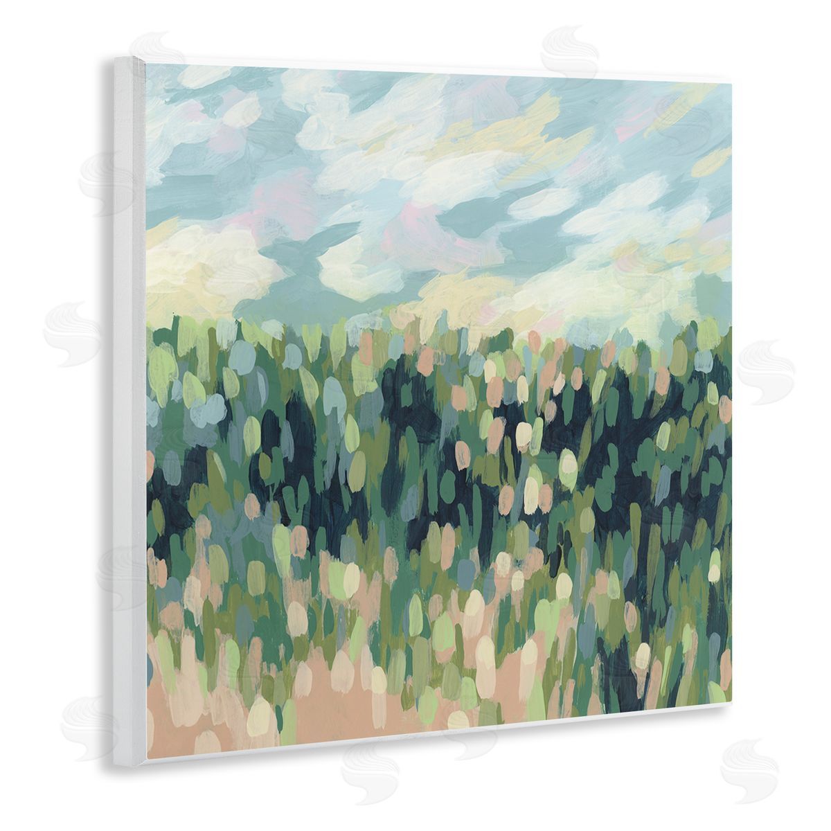 June Erica Vess Abstract Rural Meadow Wooden Wall Plaque Art Print