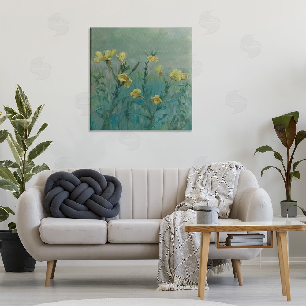 Graham Reynolds Buttercup Flower Field Canvas Wall Art Print in Room
