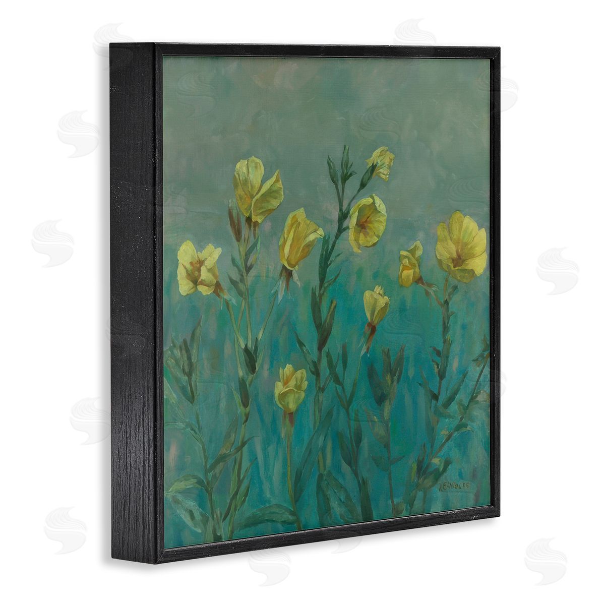Graham Reynolds Floral Buttercup Meadow Black Framed Giclee Wall Art Print