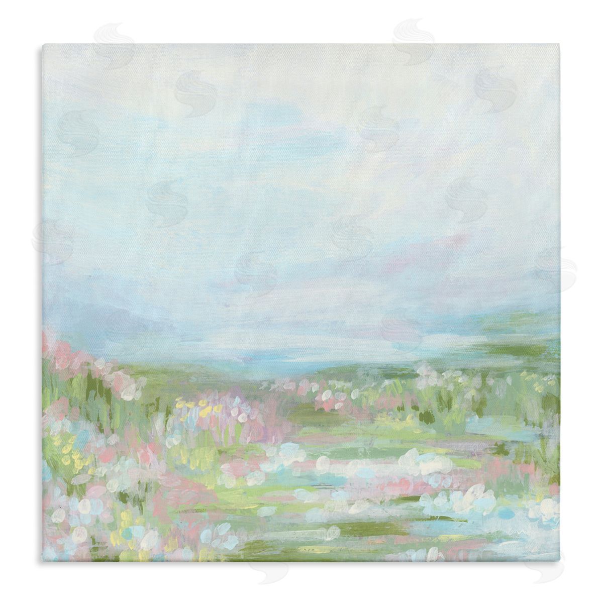 June Erica Vess Pastel Flower Field Canvas Wall Art Print