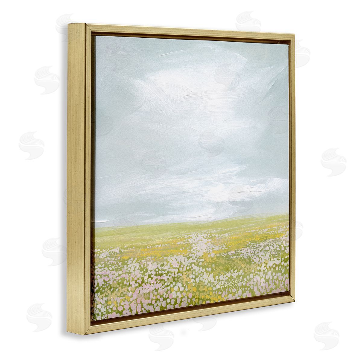 Grace Popp Vast Spring Meadow Gold Floating Frame Canvas Wall Art Print