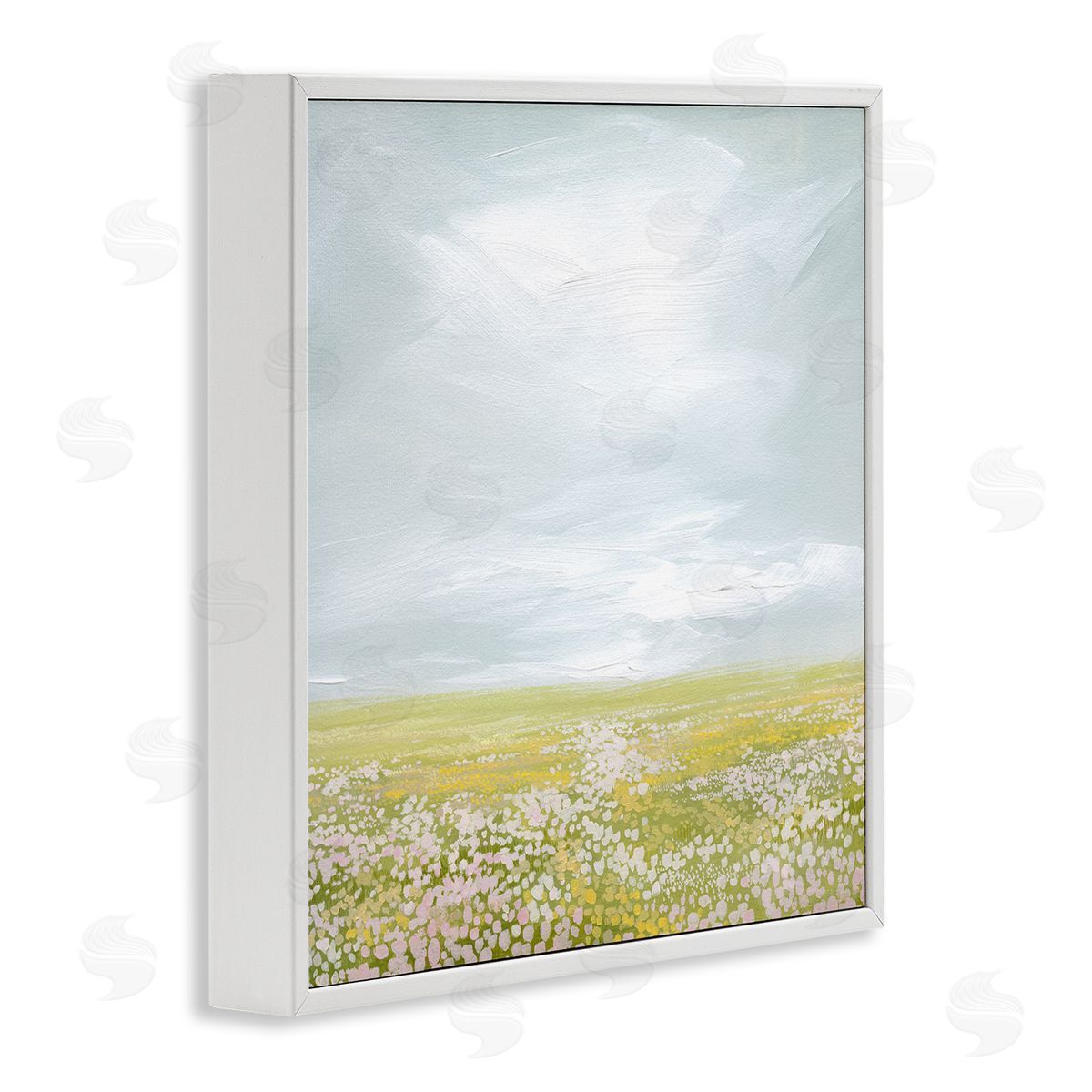 Grace Popp Vast Spring Meadow White Framed Giclee Wall Art Print