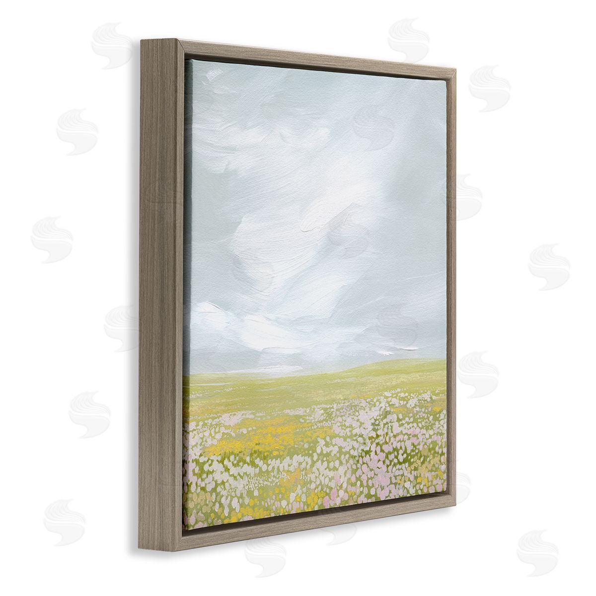 Grace Popp Endless Spring Meadow Brown Floating Frame Canvas Wall Art Print