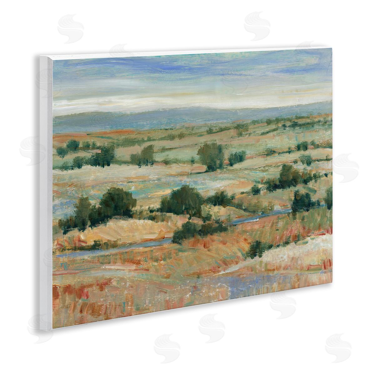 Tim O'Toole Distant Farmland View Wooden Wall Plaque Art Print