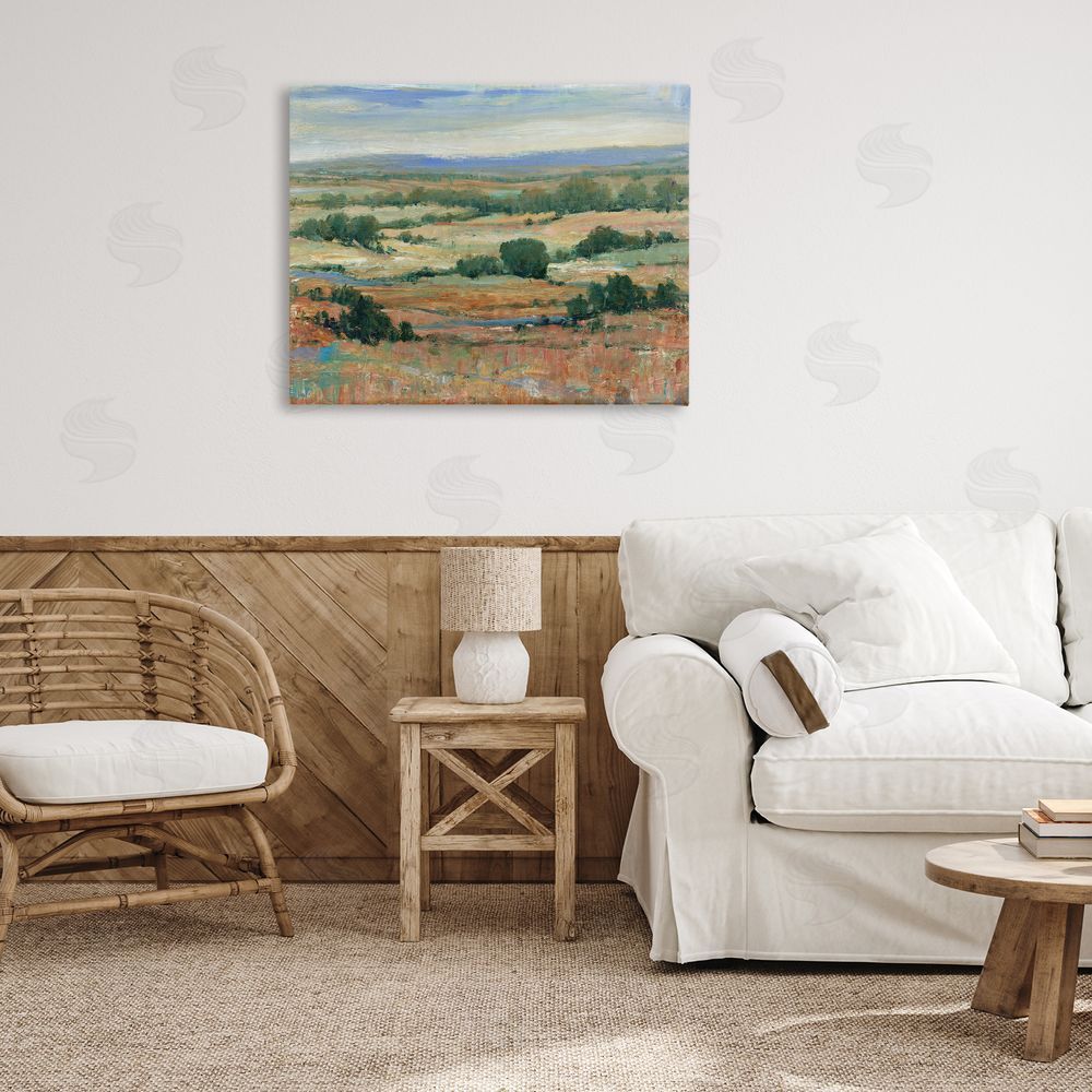 Tim O'Toole Traditional Farmland Landscape Canvas Wall Art Print in Room