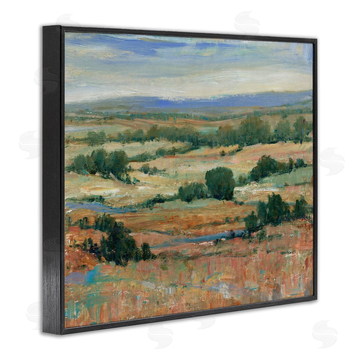 Tim O'Toole Traditional Farmland Landscape Black Framed Giclee Wall Art Print