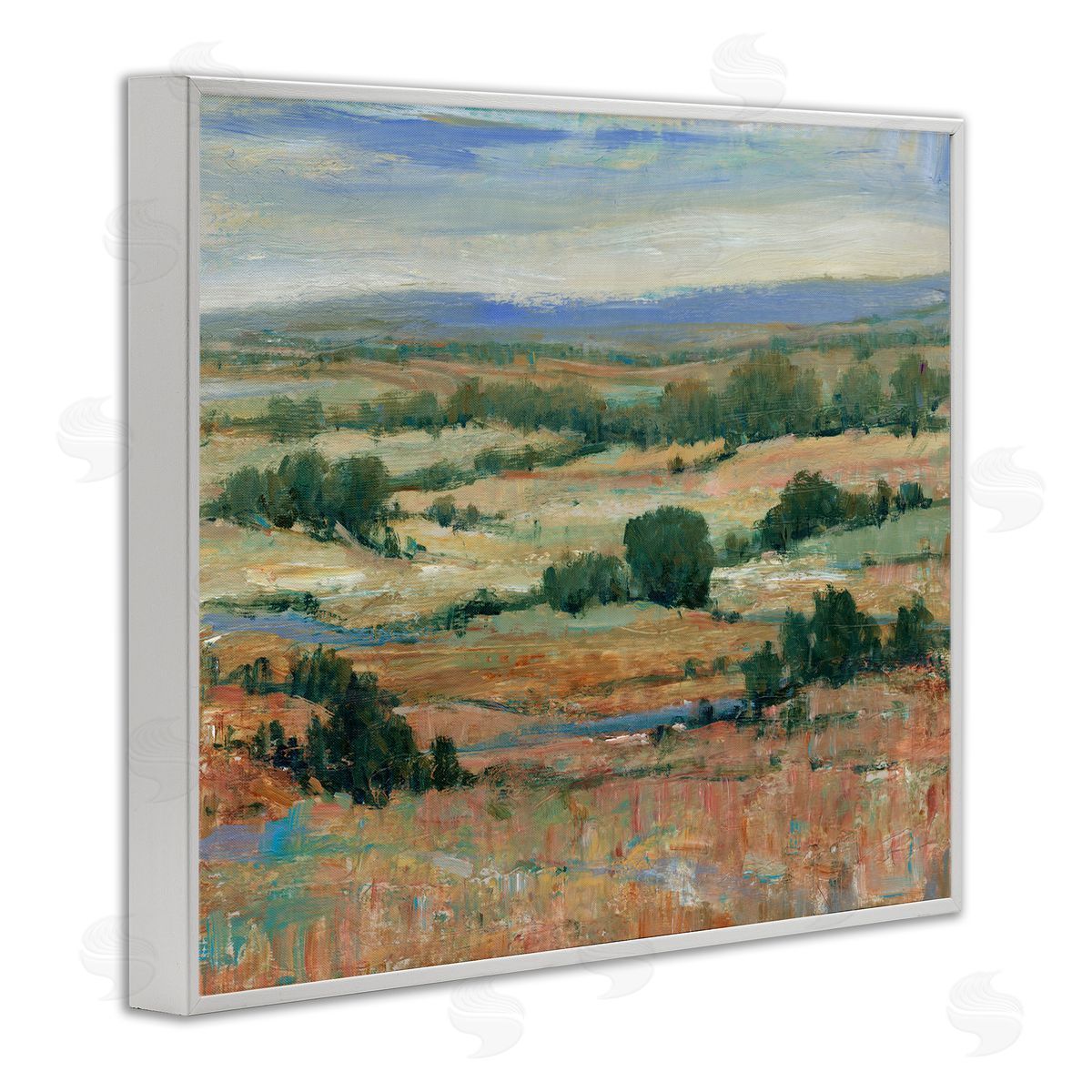 Tim O'Toole Traditional Farmland Landscape White Framed Giclee Wall Art Print
