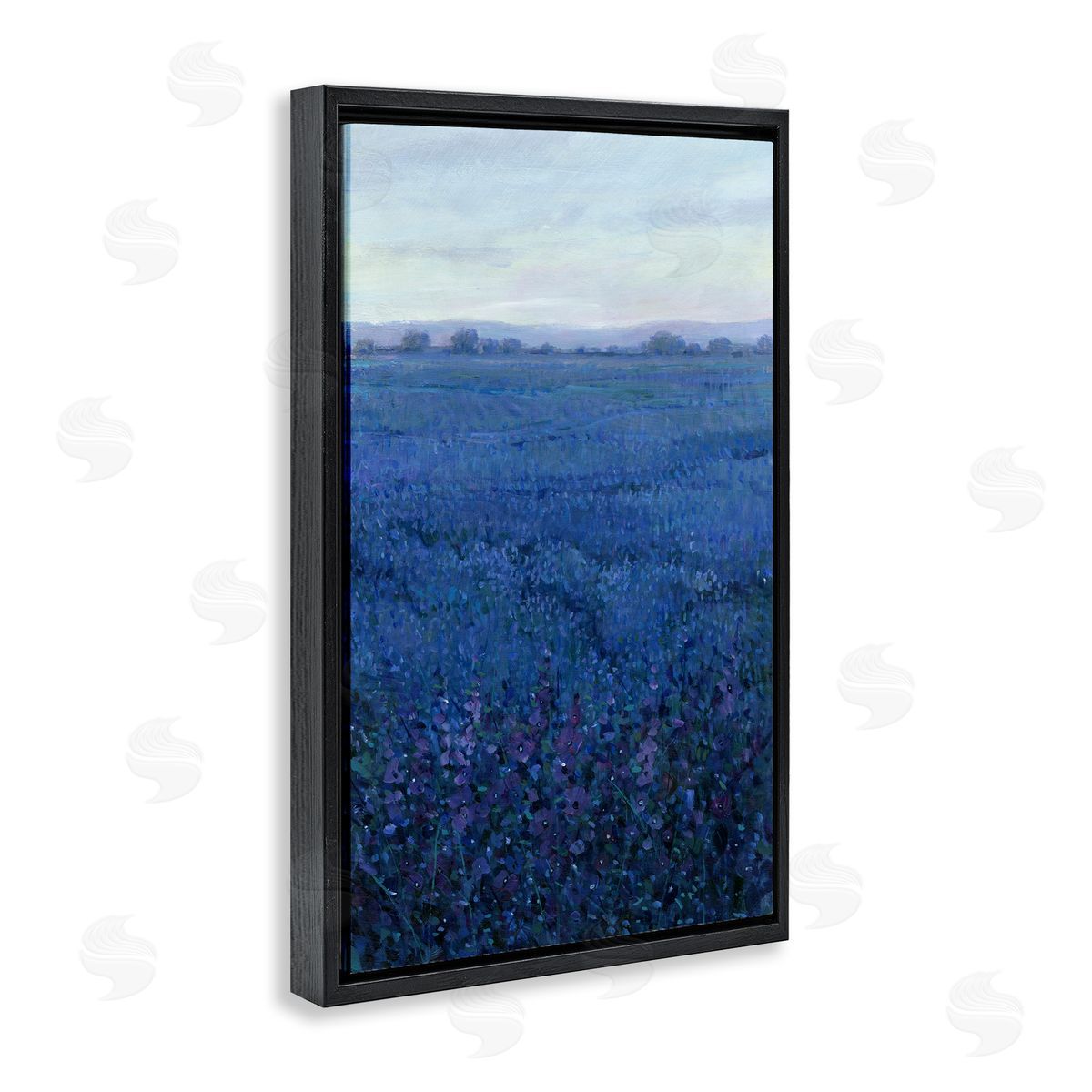 Vast Blue Fields View Black Floating Frame Canvas Wall Art, Home Decor by Tim OToole