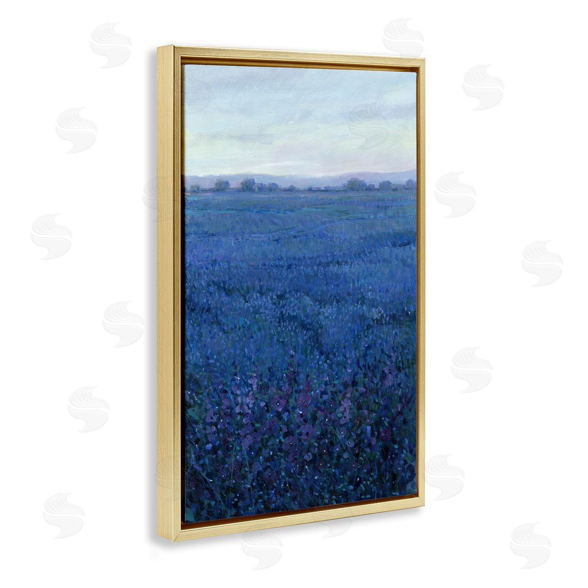 Vast Blue Fields View Gold Floating Frame Canvas Wall Art, Home Decor by Tim OToole