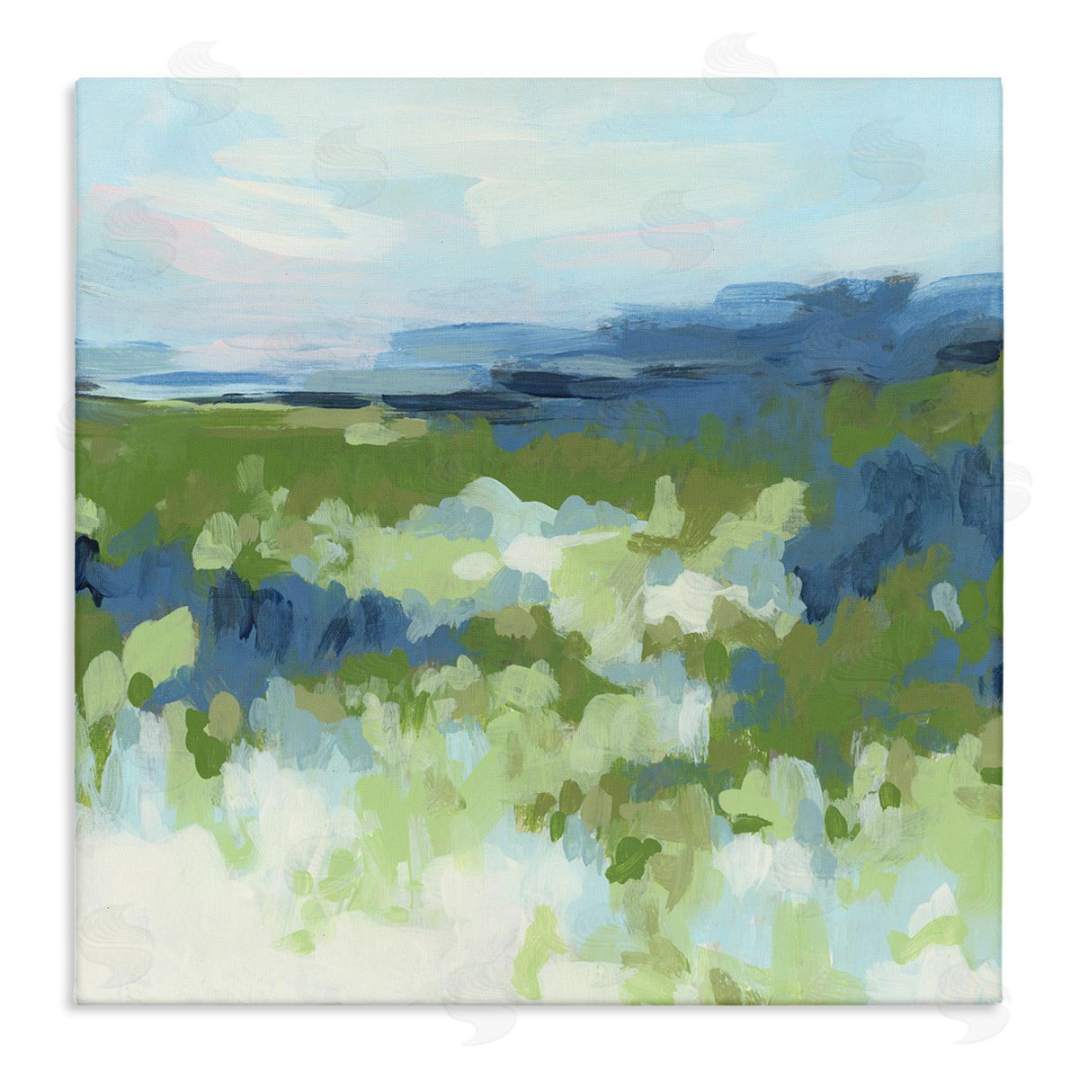 June Erica Vess Green & Blue Nature Canvas Wall Art Print