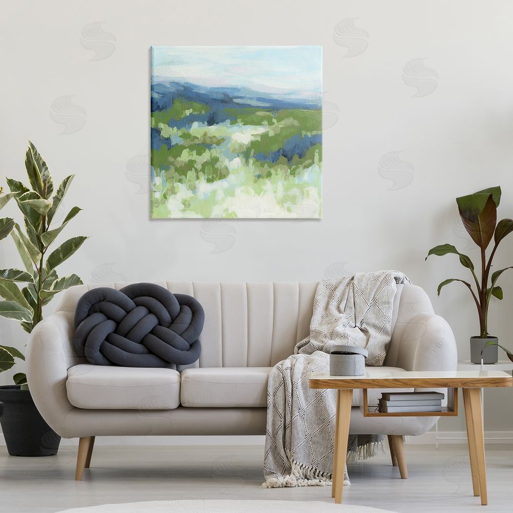 June Erica Vess Green Nature Abstraction Canvas Wall Art Print in Room