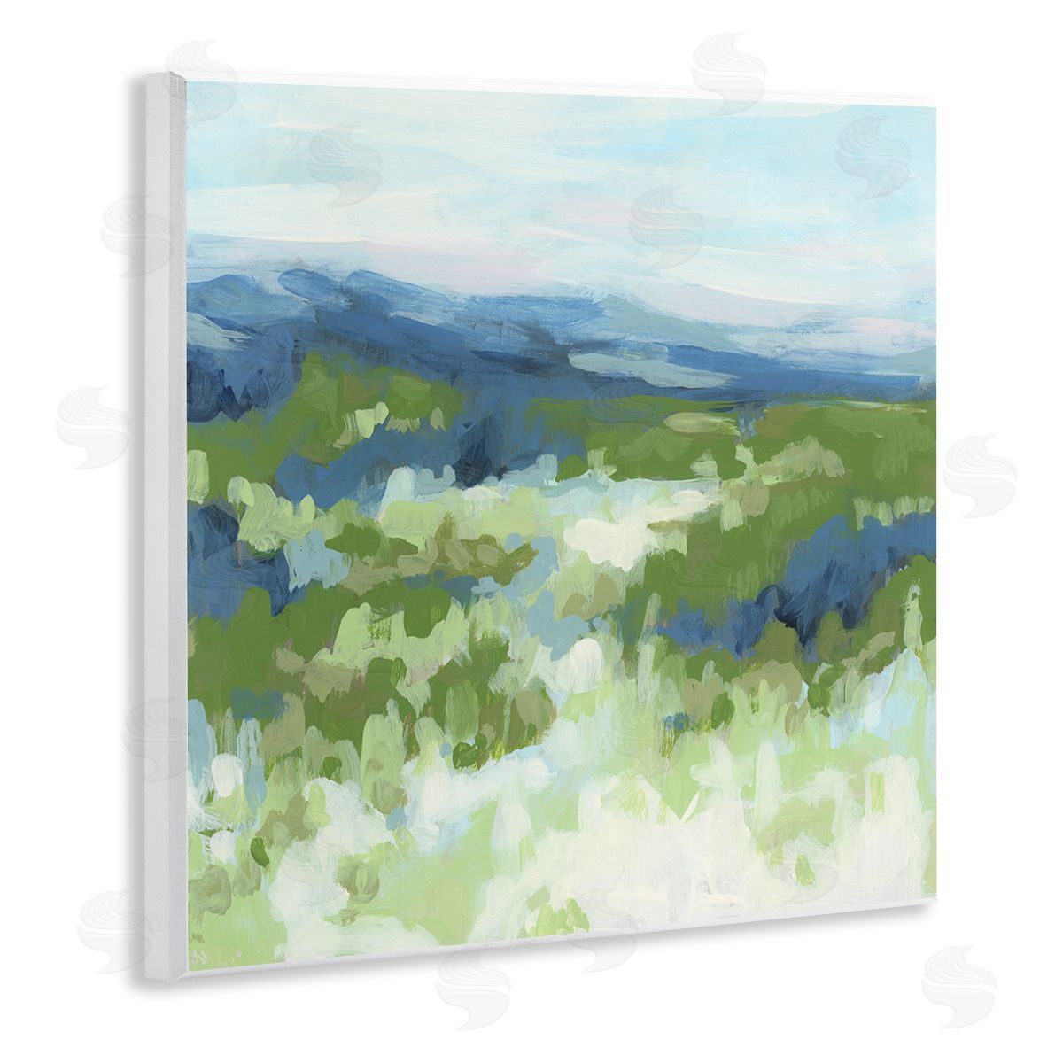 June Erica Vess Green Nature Abstraction Wooden Wall Plaque Art Print