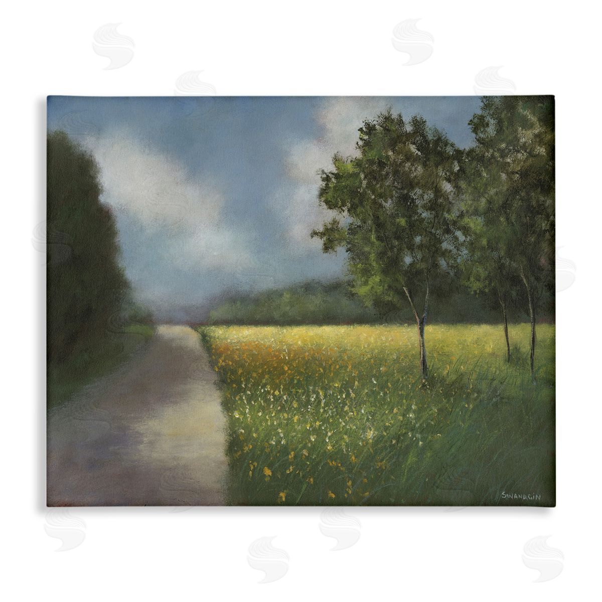 Traditional Country Road Canvas Wall Art, Home Decor by David Swanagin