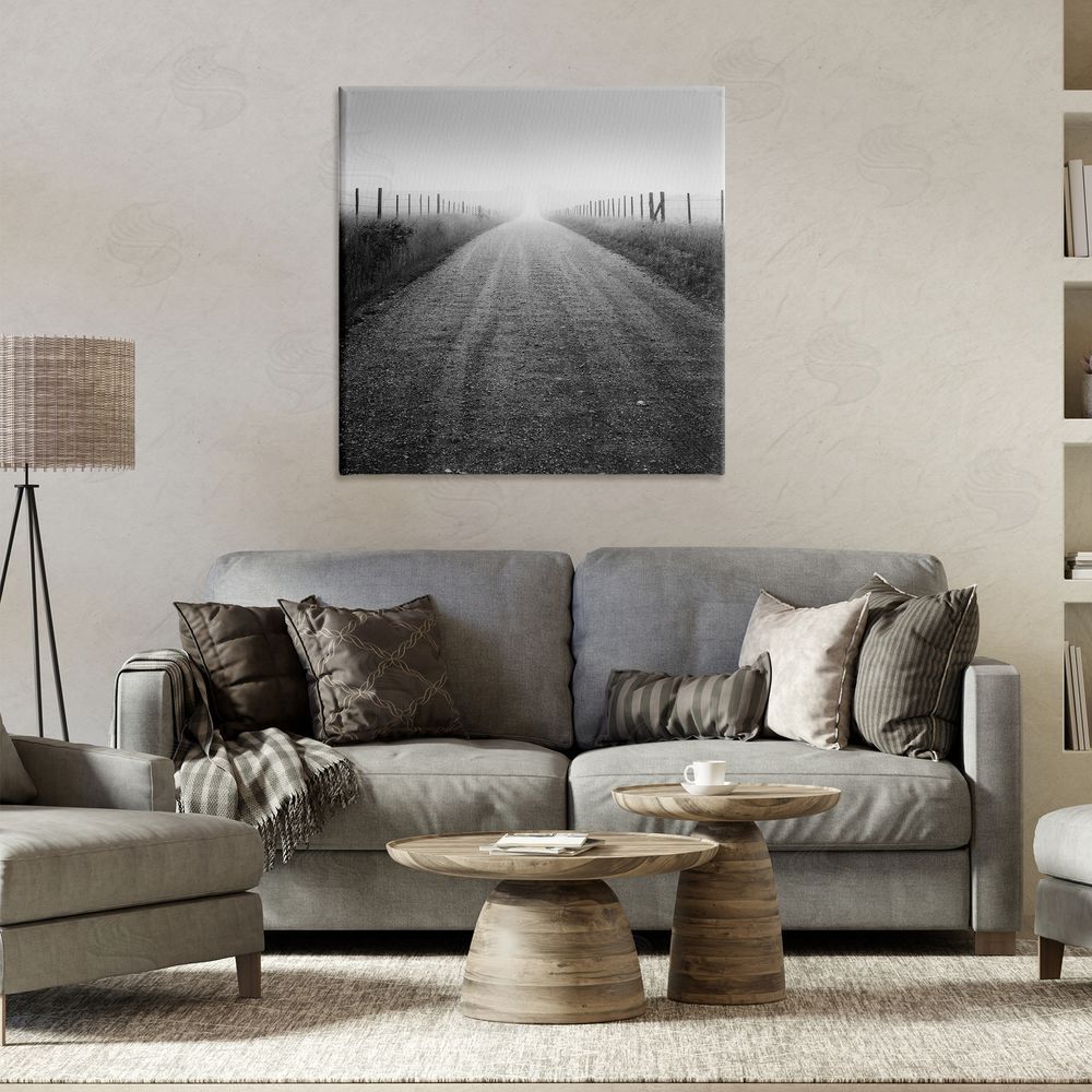 Chip Forelli Foggy Country Road Canvas Wall Art Print in Room