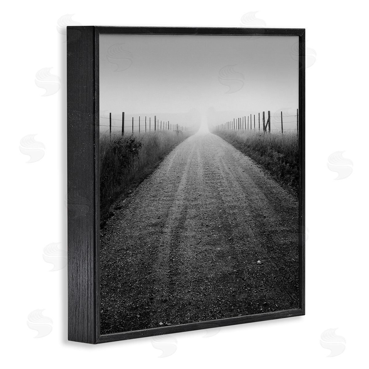 Chip Forelli Foggy Country Road Black Framed Giclee Wall Art Print