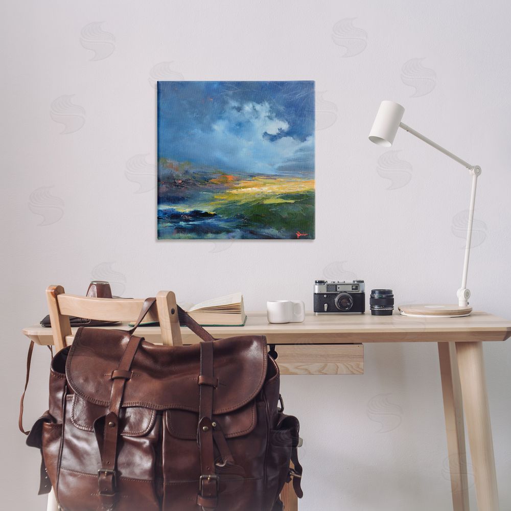 Patrick Dennis Stormy Abstract Landscape Canvas Wall Art Print in Room