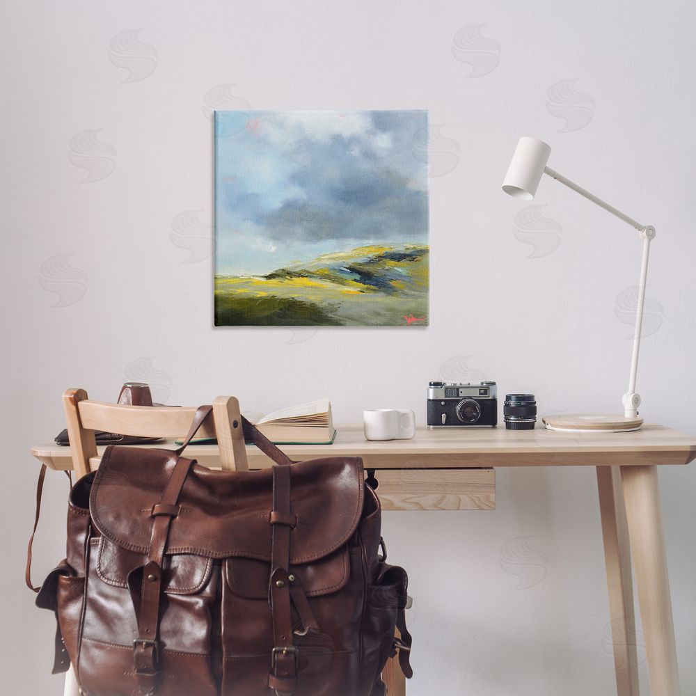 Patrick Dennis Murky Clouds Landscape Canvas Wall Art Print in Room