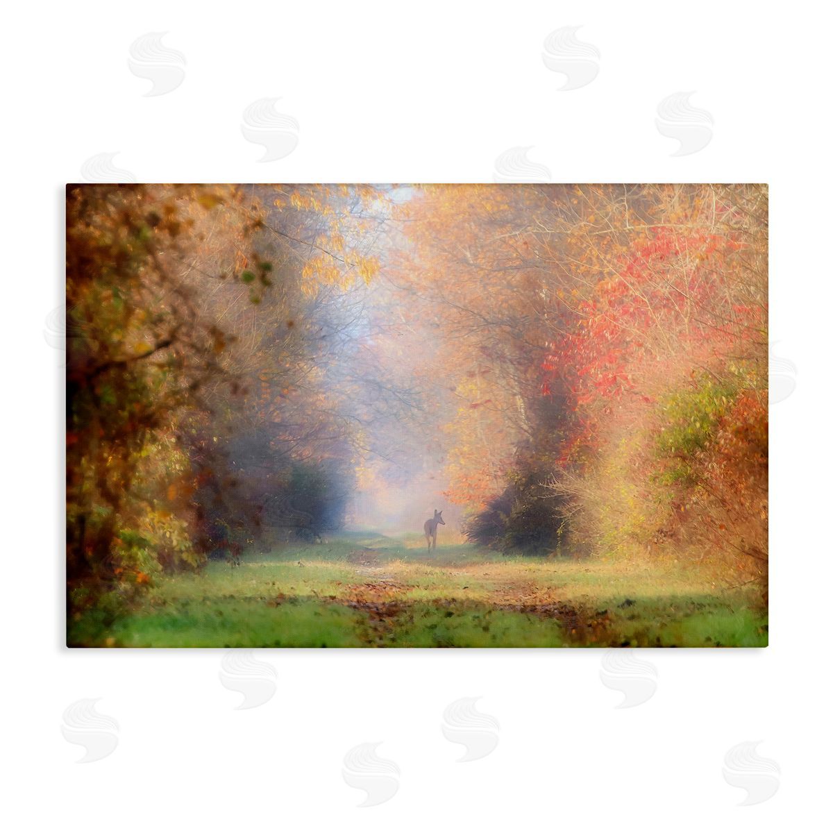 Carrie Ann Grippo-Pike Foggy Autumnal Forest Canvas Wall Art Print