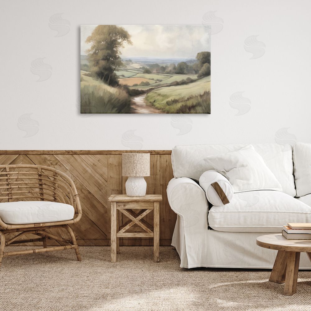 Kim Allen Country Walk Path Canvas Wall Art Print in Room
