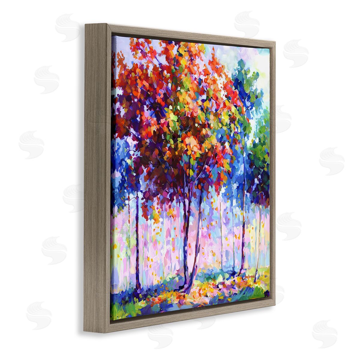 Leon Devenice Shades Of Solitude Brown Floating Frame Canvas Wall Art Print