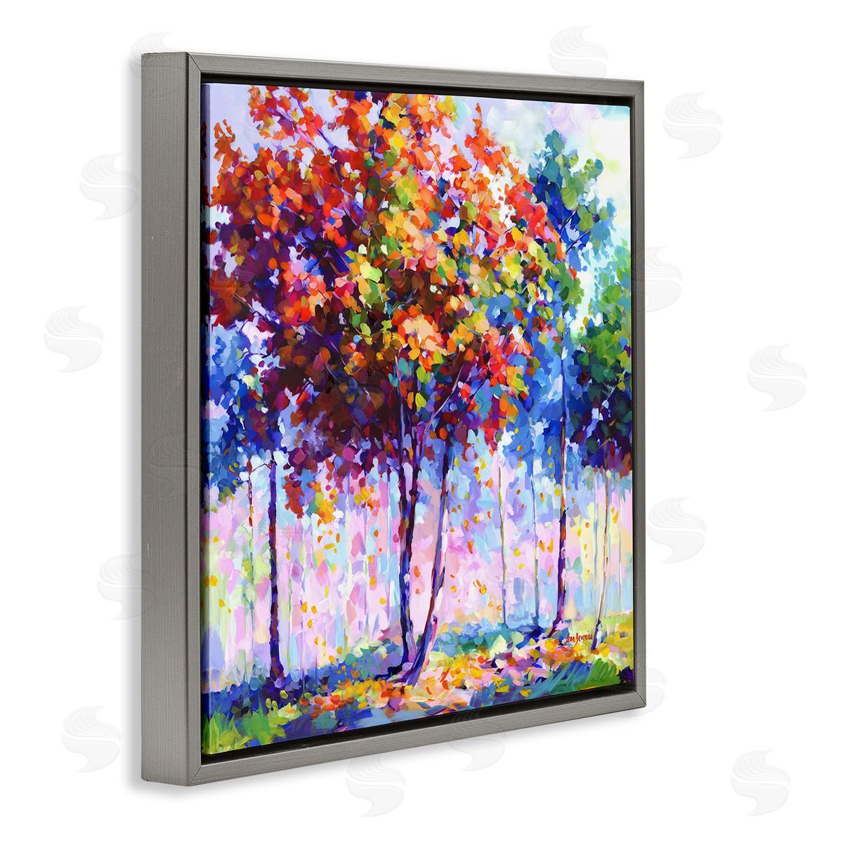 Leon Devenice Shades Of Solitude Gray Floating Frame Canvas Wall Art Print