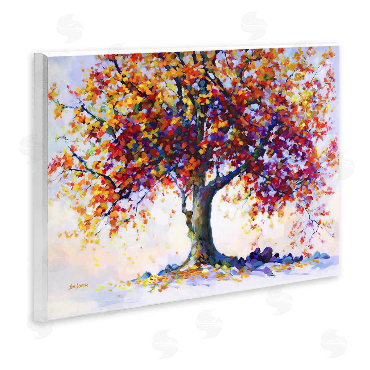 Leon Devenice Heartfelt Hues Tree Wooden Wall Plaque Art Print