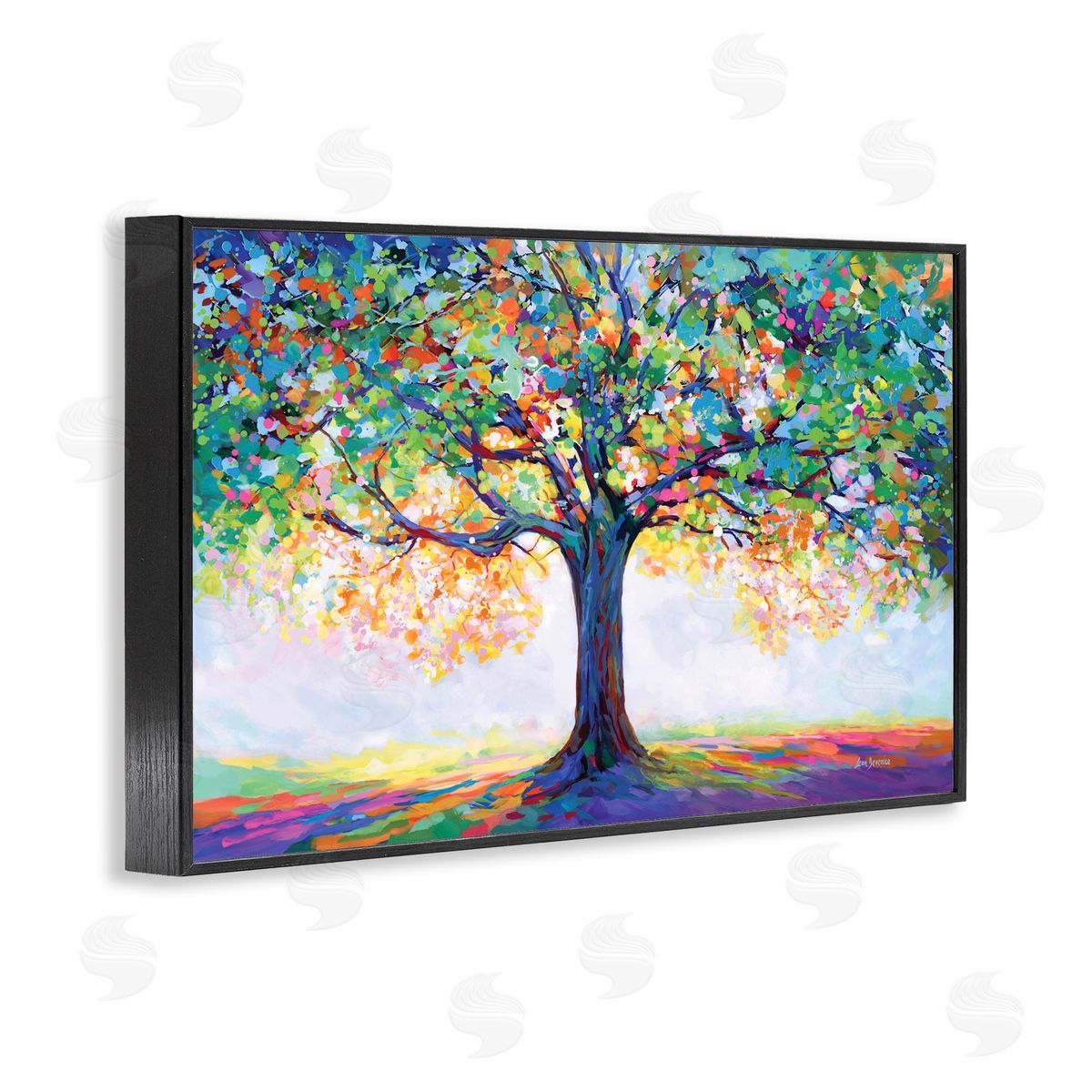 Leon Devenice Tree Of Opportunity Black Framed Giclee Wall Art Print