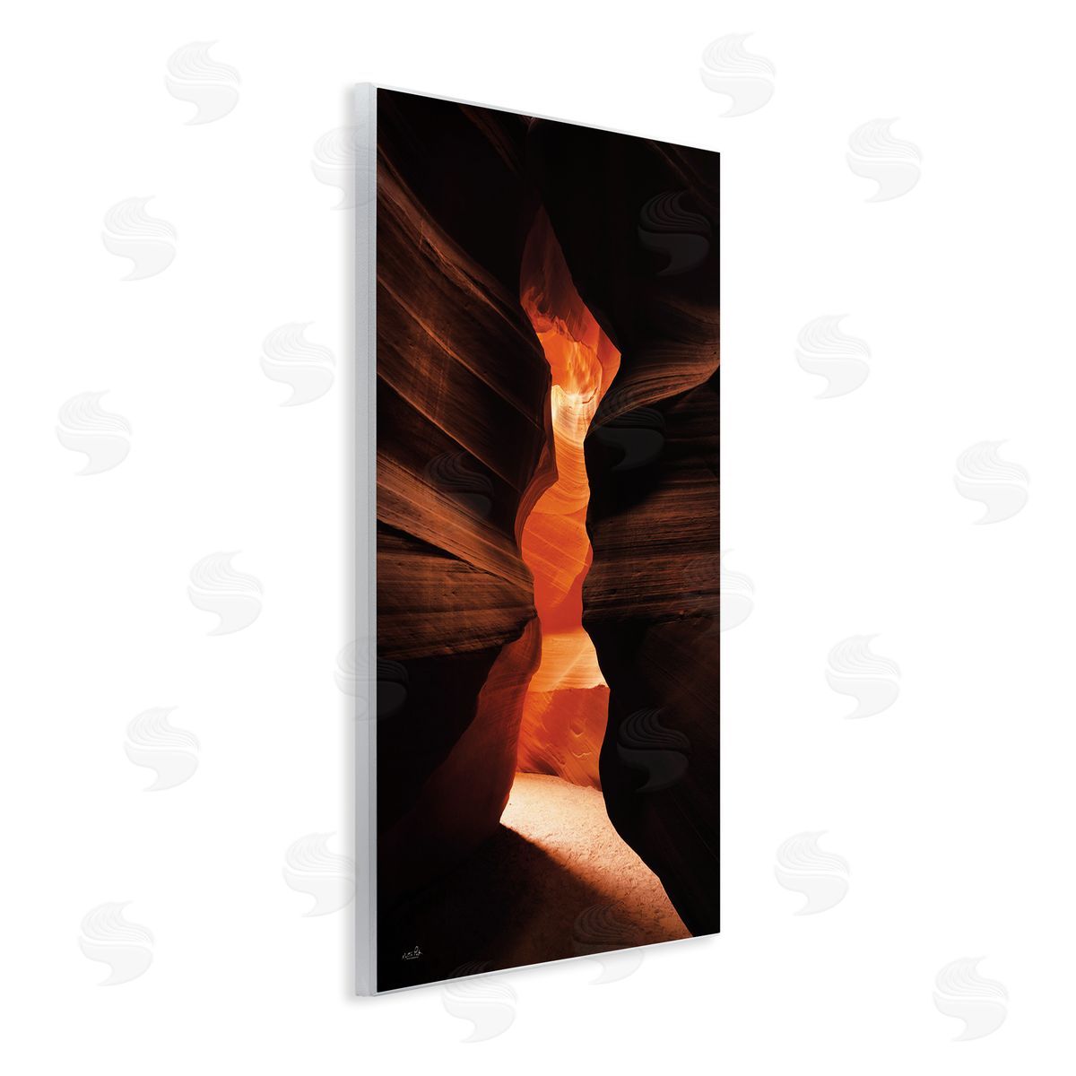 Sunlit Canyon Cave Wood Plaque Wall Art, Home Decor by Martin Podt