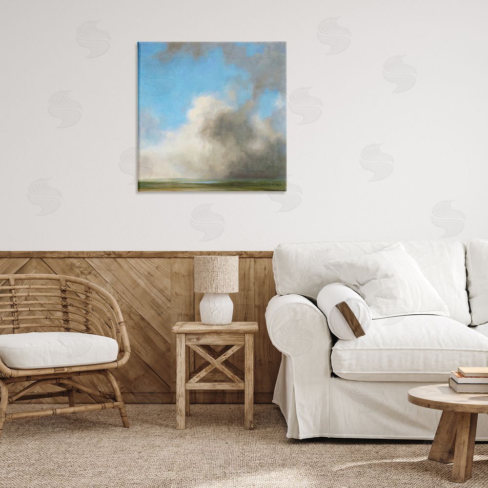 Suzanne Nicoll Soft Full Clouds View Canvas Wall Art Print in Room