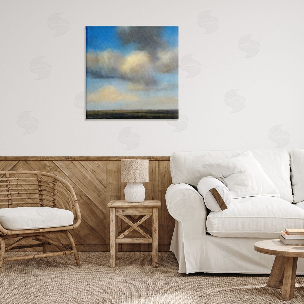 Suzanne Nicoll Clouds Over Countryside Canvas Wall Art Print in Room