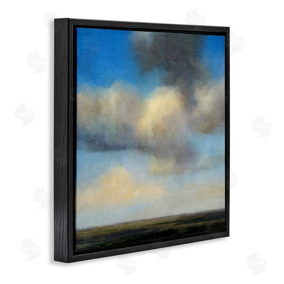 Suzanne Nicoll Clouds Over Countryside Black Floating Frame Canvas Wall Art Print