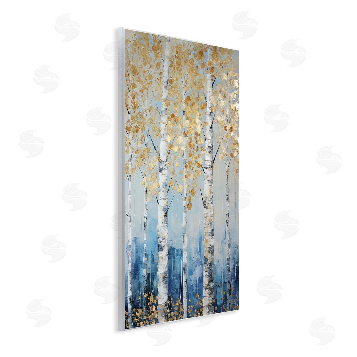 Autumnal Birch Forest Wood Plaque Wall Art, Home Decor by Roozbeh Bahramali