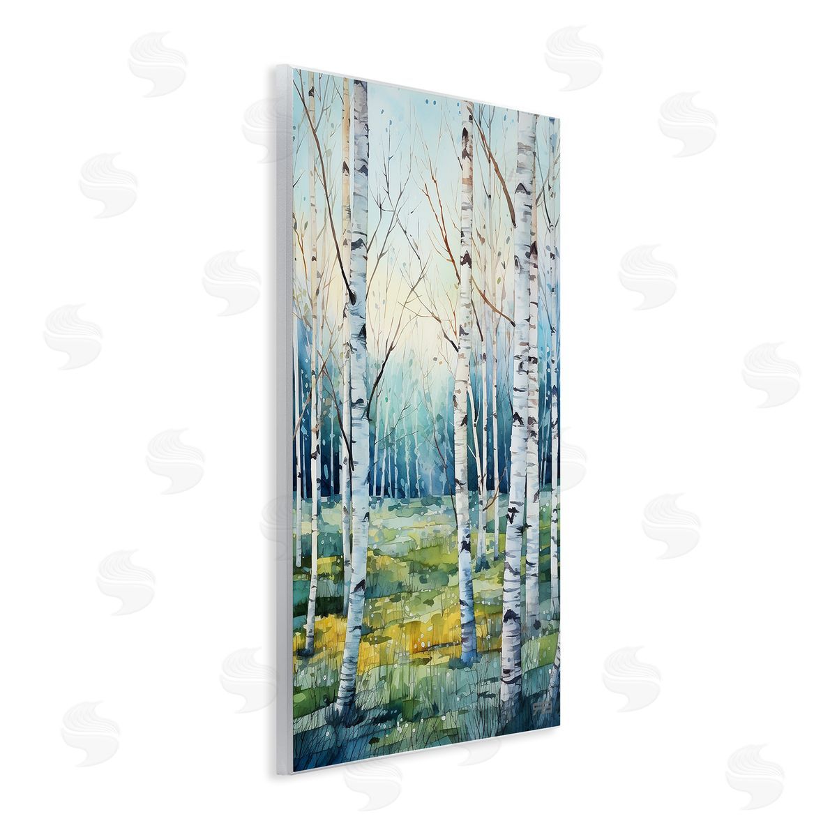 Summer Birch Forest Wood Plaque Wall Art, Home Decor by Roozbeh Bahramali