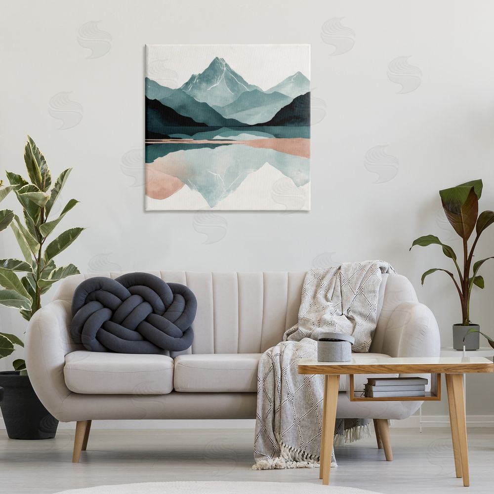 Denise Dundon Reflections of High Peaks Canvas Wall Art Print in Room