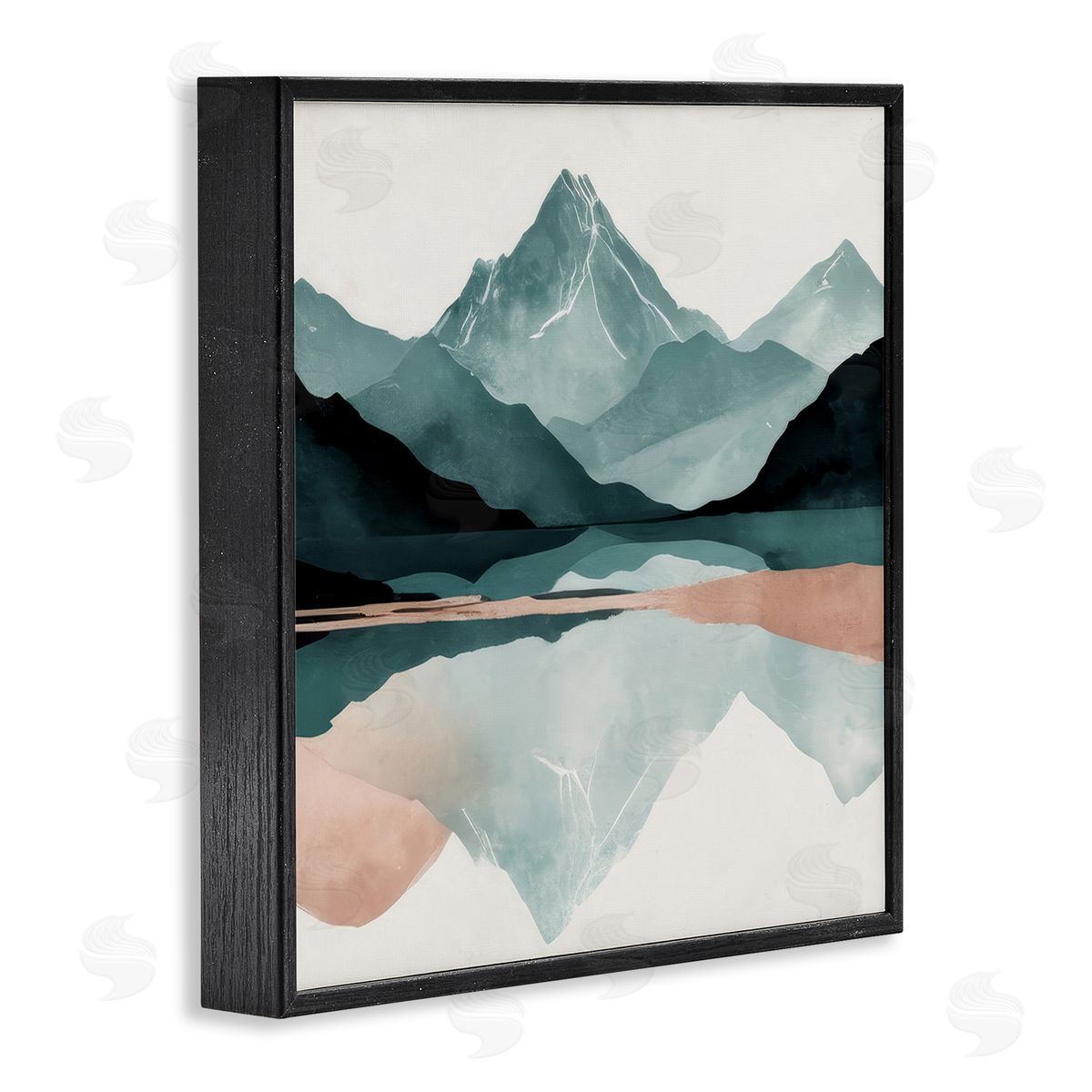 Denise Dundon Reflections of High Peaks Black Framed Giclee Wall Art Print