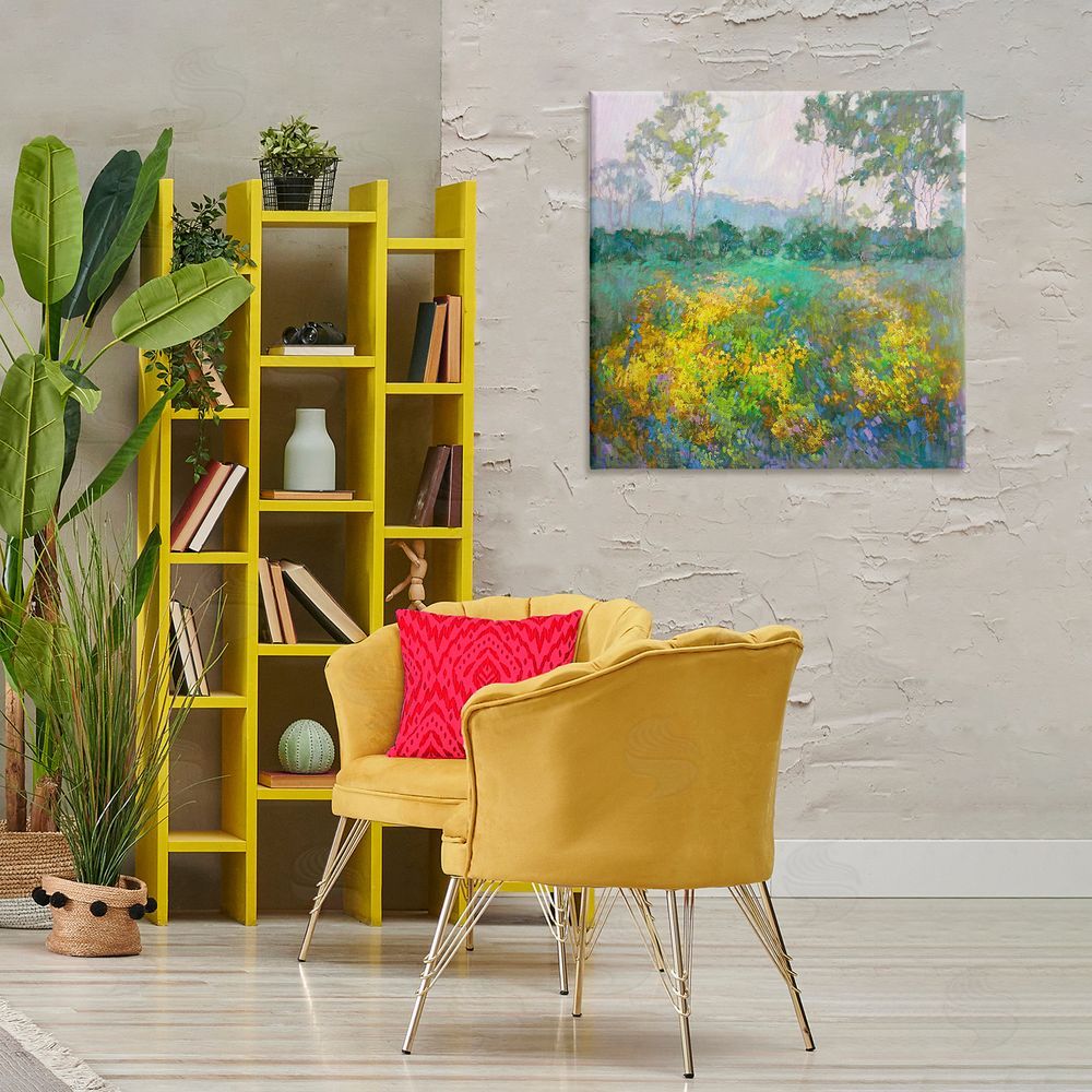 Barbara Schilling Complex Meadow Terrain Canvas Wall Art Print in Room