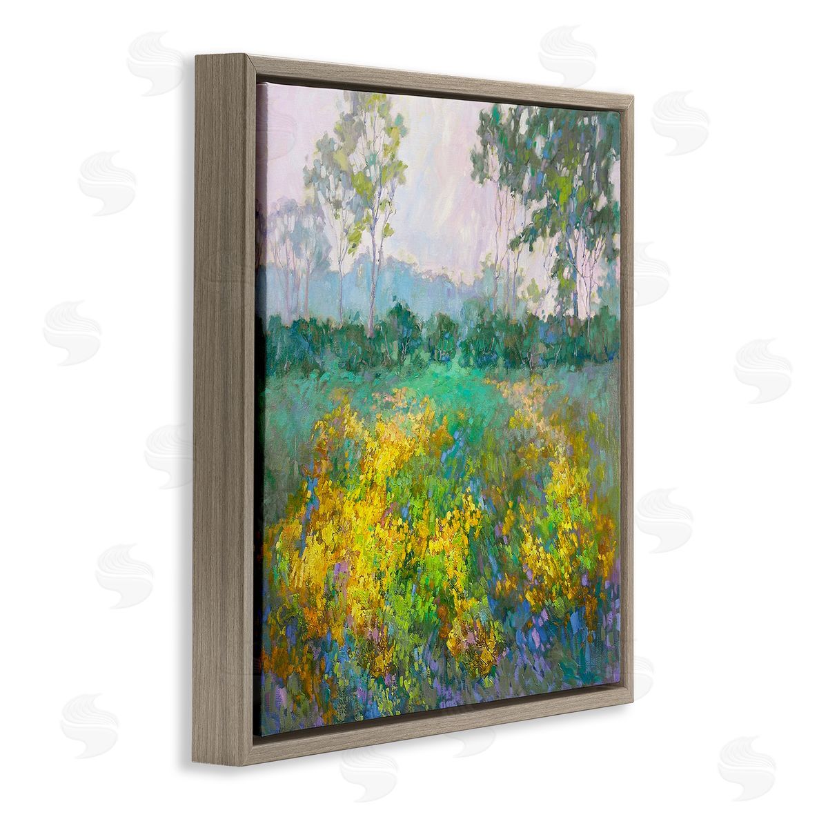 Barbara Schilling Complex Meadow Terrain Brown Floating Frame Canvas Wall Art Print