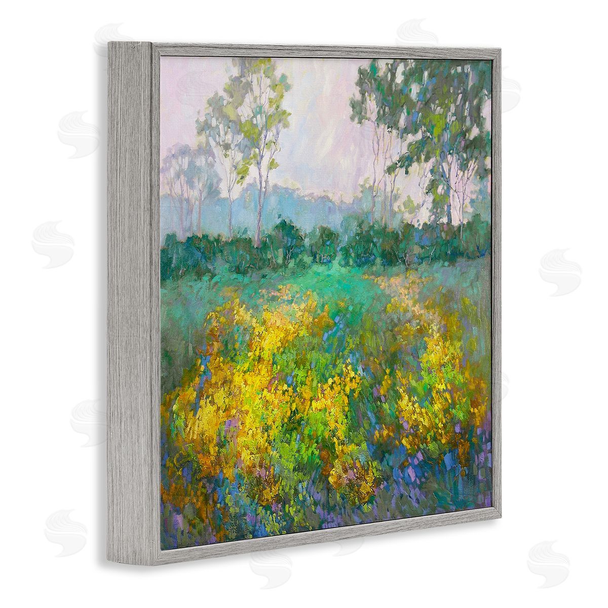 Barbara Schilling Complex Meadow Terrain Gray Framed Giclee Wall Art Print