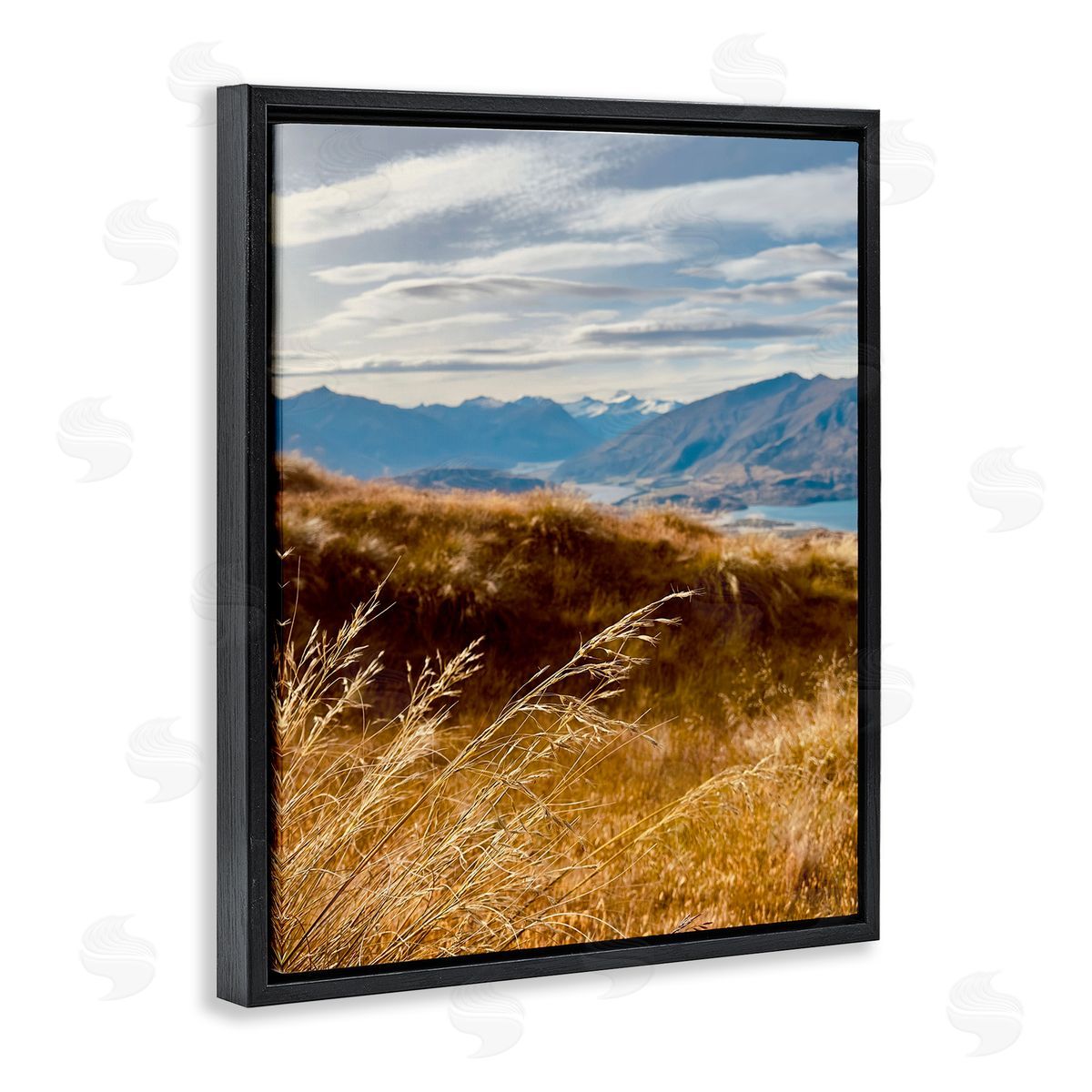 Windblown Mountain Region Black Floating Frame Canvas Wall Art, Home Decor by Kali Wilson