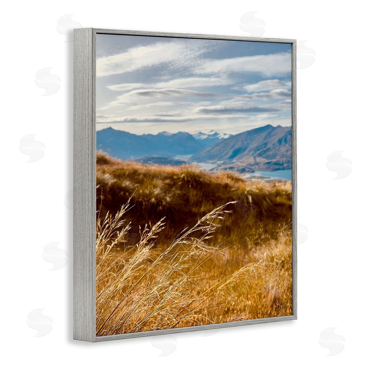 Windblown Mountain Region Grey Frame Print Wall Art, Home Decor by Kali Wilson