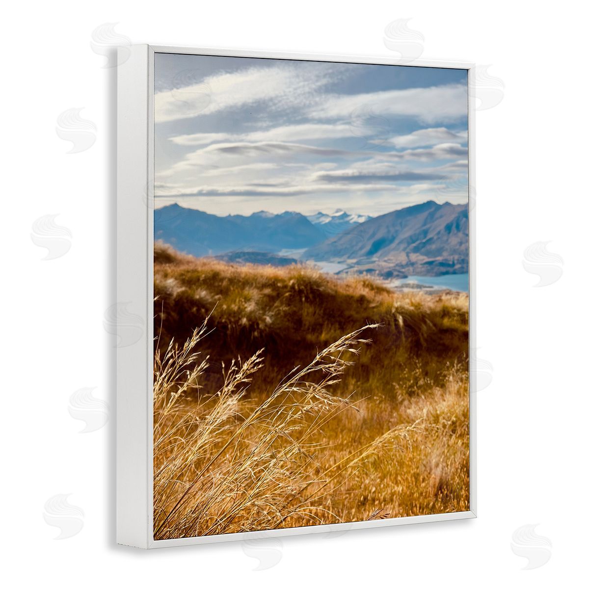 Windblown Mountain Region White Frame Print Wall Art, Home Decor by Kali Wilson