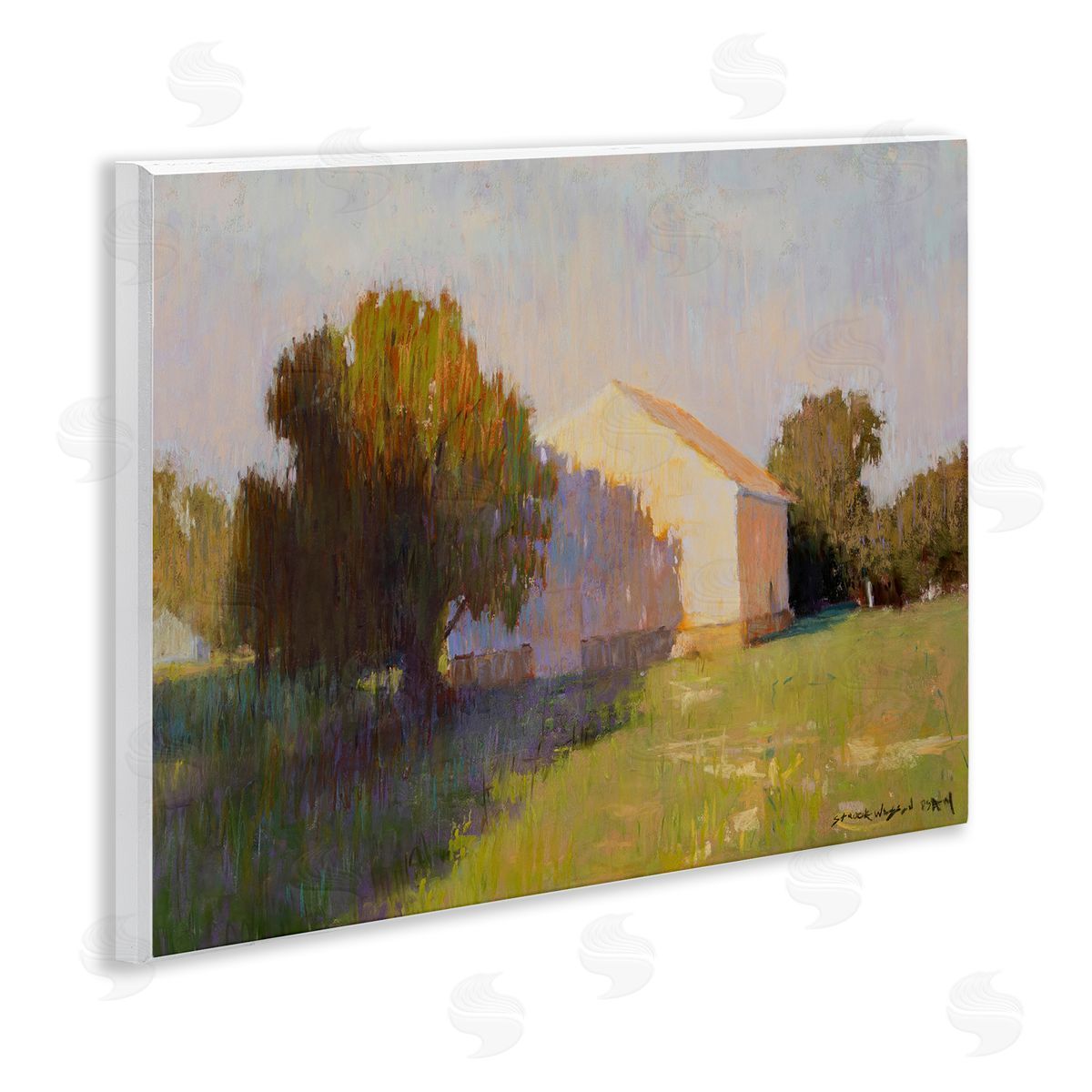 Summer Farm View Wood Plaque Wall Art, Home Decor by Carol Strock Wasson