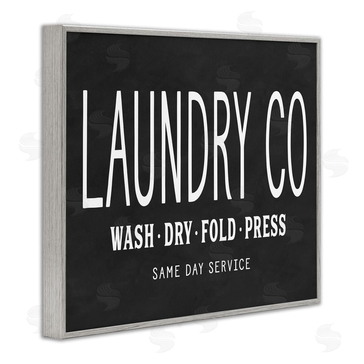 Lettered and Lined Laundry Essentials Chalkboard Gray Framed Giclee Wall Art Print