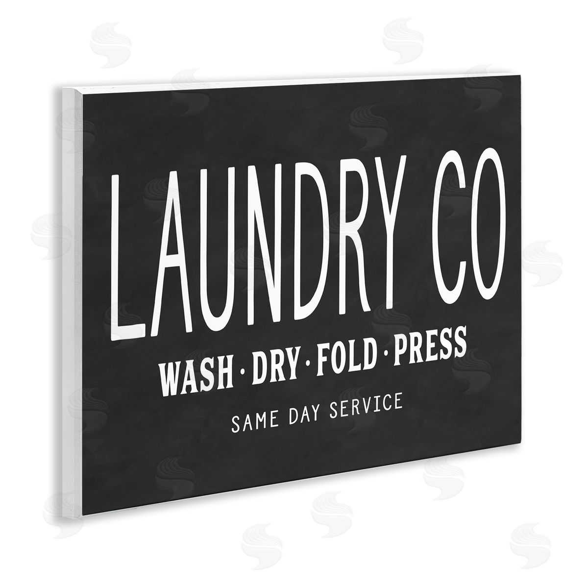 Lettered and Lined Laundry Essentials Chalkboard Wooden Wall Plaque Art Print