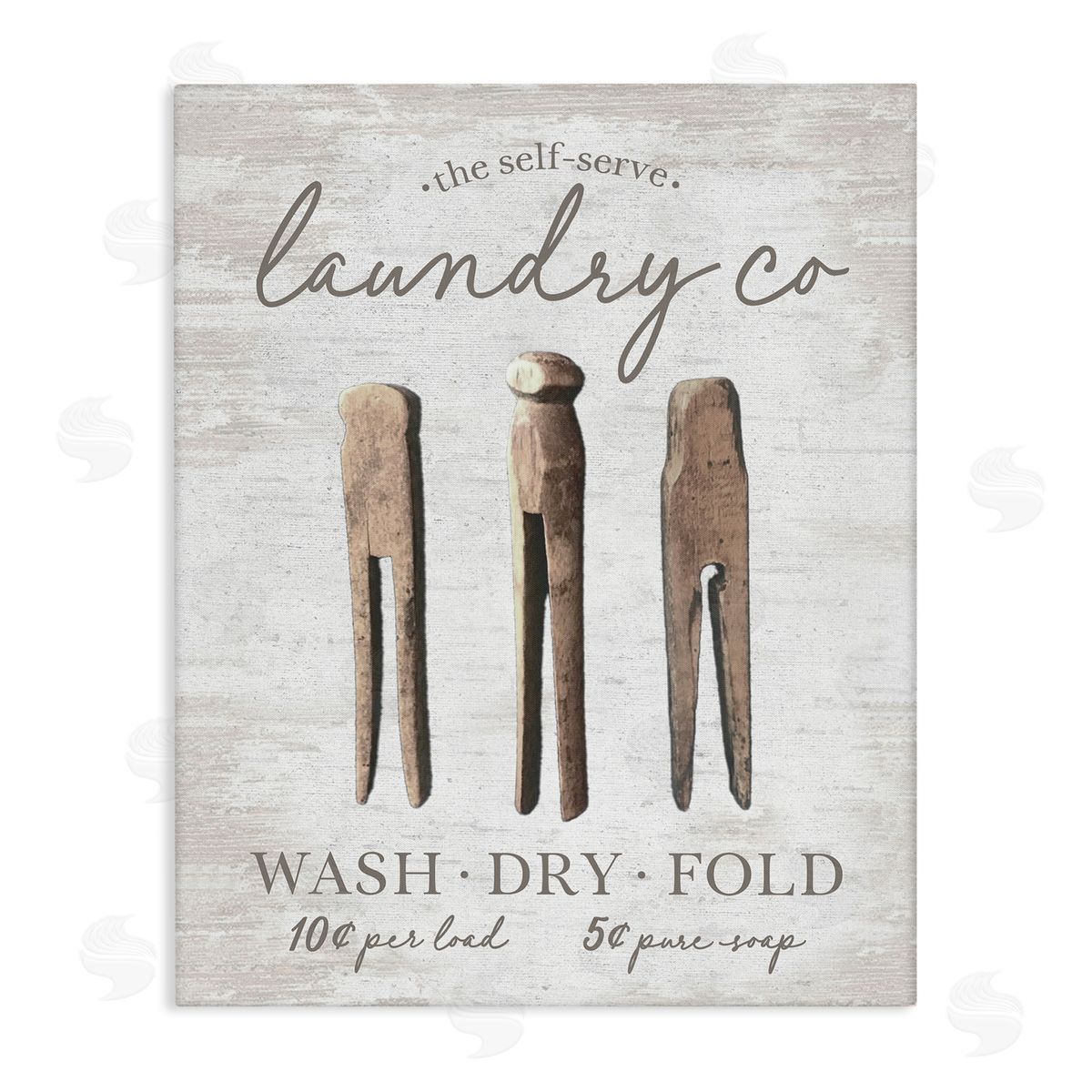 Distressed Laundry Co Canvas Wall Art, Home Decor by Lettered and Lined