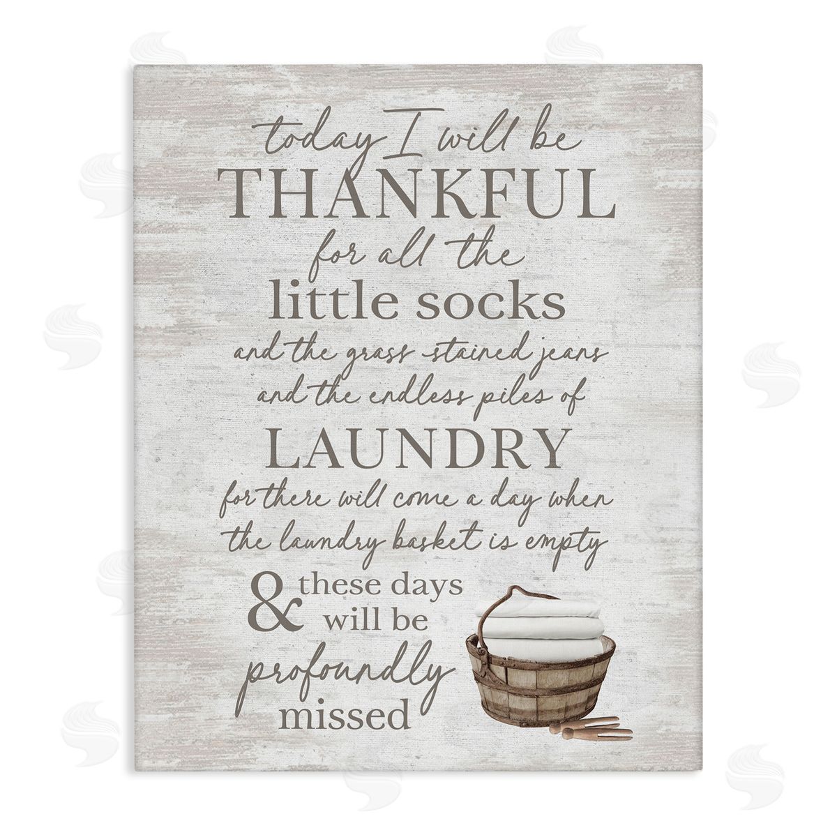 Heartfelt Laundry Phrase Canvas Wall Art, Home Decor by Lettered and Lined